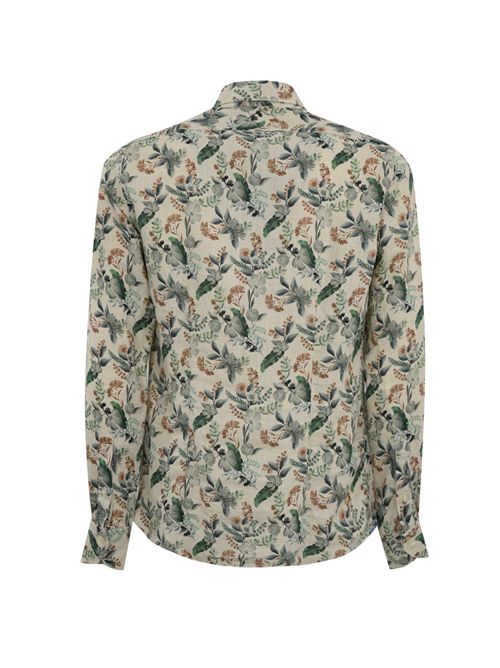 Camicia in lino con stampa floreale Xacus | 81512 722ML001